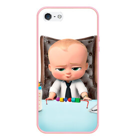 Чехол для iPhone 5/5S матовый с принтом Boss Baby в Петрозаводске, Силикон | Область печати: задняя сторона чехла, без боковых панелей | boss baby | босс | молокосос | мультфильмы