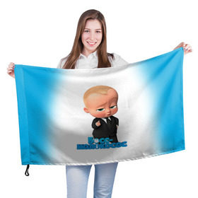 Флаг 3D с принтом Boss Baby в Петрозаводске, 100% полиэстер | плотность ткани — 95 г/м2, размер — 67 х 109 см. Принт наносится с одной стороны | boss baby | босс | молокосос | мультфильмы
