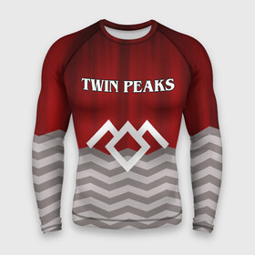 Мужской рашгард 3D с принтом Twin Peaks в Петрозаводске,  |  | Тематика изображения на принте: twin peaks | арт | лого | полосы | сериал | твин пикс | текстура | фильмы