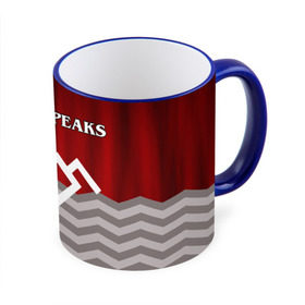 Кружка 3D с принтом Twin Peaks в Петрозаводске, керамика | ёмкость 330 мл | Тематика изображения на принте: twin peaks | арт | лого | полосы | сериал | твин пикс | текстура | фильмы