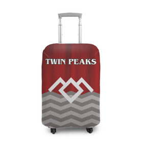 Чехол для чемодана 3D с принтом Twin Peaks в Петрозаводске, 86% полиэфир, 14% спандекс | двустороннее нанесение принта, прорези для ручек и колес | twin peaks | арт | лого | полосы | сериал | твин пикс | текстура | фильмы
