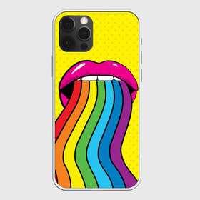 Чехол для iPhone 12 Pro Max с принтом Pop art в Петрозаводске, Силикон |  | fun | lip color | mouth | pop art | rainbow | reggae | spectrum | style | summer | teeth | yellow | веселье | губы | желтый | зубы | лето | поп арт | радуга | рот | спектр | стиль | цвет