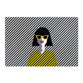 Магнитный плакат 3Х2 с принтом Pop art girl в Петрозаводске, Полимерный материал с магнитным слоем | 6 деталей размером 9*9 см | Тематика изображения на принте: abstraction | bright | color | fashion | hair | lines | lips | pop art | rack | red | style | yellow | абстракция | губы | желтый | каре | красный | линии | мода | очки | поп арт | прическа | стиль | цвет | яркий