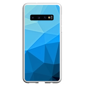 Чехол для Samsung Galaxy S10 с принтом geometric blue в Петрозаводске, Силикон | Область печати: задняя сторона чехла, без боковых панелей | Тематика изображения на принте: abstraction | абстракция | геометрия | грани | линии | полигоны | розовый | сочетания | текстура | треугольники