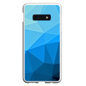 Чехол для Samsung S10E с принтом geometric blue в Петрозаводске, Силикон | Область печати: задняя сторона чехла, без боковых панелей | abstraction | абстракция | геометрия | грани | линии | полигоны | розовый | сочетания | текстура | треугольники