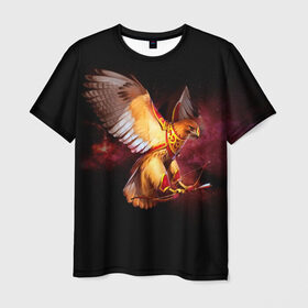 Мужская футболка 3D с принтом Fantasy bird в Петрозаводске, 100% полиэфир | прямой крой, круглый вырез горловины, длина до линии бедер | game | беркут | игра | игрок | лук и стрелы | орёл | птица | сокол | фэнтези