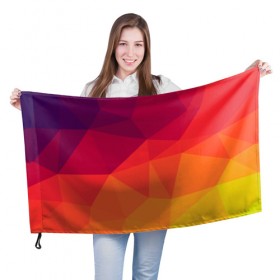 Флаг 3D с принтом Background geometric в Петрозаводске, 100% полиэстер | плотность ткани — 95 г/м2, размер — 67 х 109 см. Принт наносится с одной стороны | 