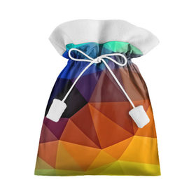 Подарочный 3D мешок с принтом Цветные стёкла в Петрозаводске, 100% полиэстер | Размер: 29*39 см | Тематика изображения на принте: abstraction | абстракция | геометрия | грани | линии | полигоны | розовый | сочетания | текстура | треугольники