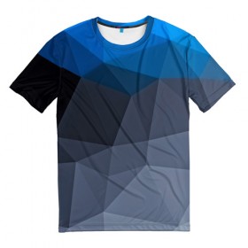 Мужская футболка 3D с принтом Still abstract в Петрозаводске, 100% полиэфир | прямой крой, круглый вырез горловины, длина до линии бедер | abstraction | абстракция | геометрия | грани | линии | полигоны | сочетания | текстура | треугольники