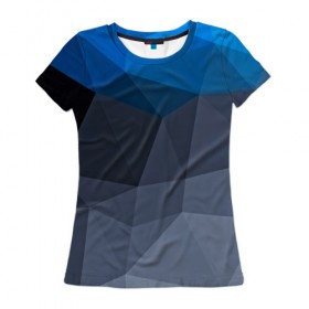Женская футболка 3D с принтом Still abstract в Петрозаводске, 100% полиэфир ( синтетическое хлопкоподобное полотно) | прямой крой, круглый вырез горловины, длина до линии бедер | abstraction | абстракция | геометрия | грани | линии | полигоны | сочетания | текстура | треугольники
