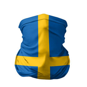 Бандана-труба 3D с принтом Флаг Швеции в Петрозаводске, 100% полиэстер, ткань с особыми свойствами — Activecool | плотность 150‒180 г/м2; хорошо тянется, но сохраняет форму | flag | sverige | sweden | флаг | швеция