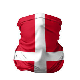 Бандана-труба 3D с принтом Флаг Дании в Петрозаводске, 100% полиэстер, ткань с особыми свойствами — Activecool | плотность 150‒180 г/м2; хорошо тянется, но сохраняет форму | danmark | denmark | flag | дания | флаг