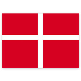 Поздравительная открытка с принтом Флаг Дании в Петрозаводске, 100% бумага | плотность бумаги 280 г/м2, матовая, на обратной стороне линовка и место для марки
 | Тематика изображения на принте: danmark | denmark | flag | дания | флаг