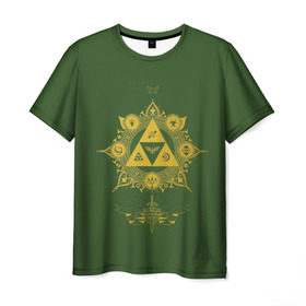 Мужская футболка 3D с принтом The Legend of Zelda в Петрозаводске, 100% полиэфир | прямой крой, круглый вырез горловины, длина до линии бедер | breath of the wild | зельда | земля хайрул | линк
