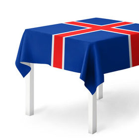 Скатерть 3D с принтом Флаг Исландии в Петрозаводске, 100% полиэстер (ткань не мнется и не растягивается) | Размер: 150*150 см | flag | iceland | island | исландия | флаг