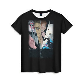 Женская футболка 3D с принтом Black Mirror в Петрозаводске, 100% полиэфир ( синтетическое хлопкоподобное полотно) | прямой крой, круглый вырез горловины, длина до линии бедер | black mirror | сериал | черное зеркало