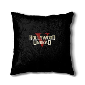Подушка 3D с принтом Hollywood Undead в Петрозаводске, наволочка – 100% полиэстер, наполнитель – холлофайбер (легкий наполнитель, не вызывает аллергию). | состоит из подушки и наволочки. Наволочка на молнии, легко снимается для стирки | five | hollywood undead | v