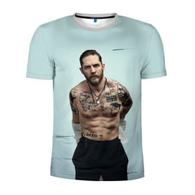 Мужская футболка 3D спортивная с принтом Tom Hardy в Петрозаводске, 100% полиэстер с улучшенными характеристиками | приталенный силуэт, круглая горловина, широкие плечи, сужается к линии бедра | tom hardy | актеры | том харди