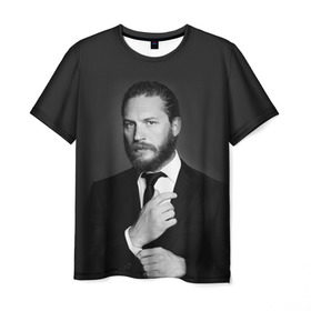 Мужская футболка 3D с принтом Tom Hardy в Петрозаводске, 100% полиэфир | прямой крой, круглый вырез горловины, длина до линии бедер | Тематика изображения на принте: tom hardy | актеры | том харди