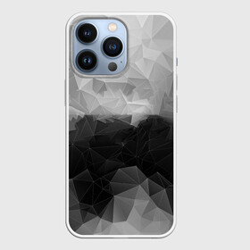 Чехол для iPhone 13 Pro с принтом Polygon gray в Петрозаводске,  |  | Тематика изображения на принте: abstraction | polygon | абстракция | грань | краски | кубик | кубики | линии | мозаика | ребро | текстура | узор