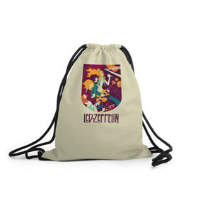 Рюкзак-мешок 3D с принтом Led Zeppelin Art в Петрозаводске, 100% полиэстер | плотность ткани — 200 г/м2, размер — 35 х 45 см; лямки — толстые шнурки, застежка на шнуровке, без карманов и подкладки | poster