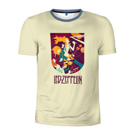 Мужская футболка 3D спортивная с принтом Led Zeppelin Art в Петрозаводске, 100% полиэстер с улучшенными характеристиками | приталенный силуэт, круглая горловина, широкие плечи, сужается к линии бедра | poster