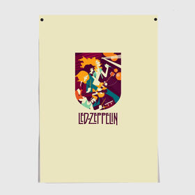 Постер с принтом Led Zeppelin Art в Петрозаводске, 100% бумага
 | бумага, плотность 150 мг. Матовая, но за счет высокого коэффициента гладкости имеет небольшой блеск и дает на свету блики, но в отличии от глянцевой бумаги не покрыта лаком | poster