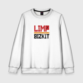 Детский свитшот 3D с принтом Limp Bizkit Logo в Петрозаводске, 100% полиэстер | свободная посадка, прямой крой, мягкая тканевая резинка на рукавах и понизу свитшота | Тематика изображения на принте: 