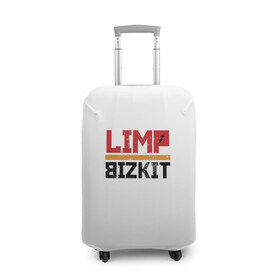 Чехол для чемодана 3D с принтом Limp Bizkit Logo в Петрозаводске, 86% полиэфир, 14% спандекс | двустороннее нанесение принта, прорези для ручек и колес | 