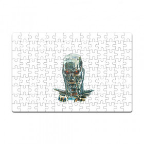 Пазл магнитный 126 элементов с принтом Терминатор в Петрозаводске, полимерный материал с магнитным слоем | 126 деталей, размер изделия —  180*270 мм | арт | минимализм | мода | стиль