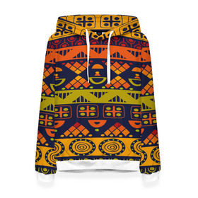 Женская толстовка 3D с принтом Африканские символы в Петрозаводске, 100% полиэстер  | двухслойный капюшон со шнурком для регулировки, мягкие манжеты на рукавах и по низу толстовки, спереди карман-кенгуру с мягким внутренним слоем. | africa | pattern | африка | африканские мотивы | народы африки | национальная одежда | переплетение нитей | ткани | узор | этнический узор