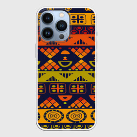 Чехол для iPhone 13 Pro с принтом Африканские символы в Петрозаводске,  |  | Тематика изображения на принте: africa | pattern | африка | африканские мотивы | народы африки | национальная одежда | переплетение нитей | ткани | узор | этнический узор