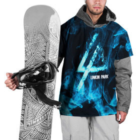 Накидка на куртку 3D с принтом Linkin Park синий дым в Петрозаводске, 100% полиэстер |  | альтернативный рок | линкин парк