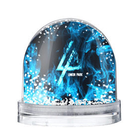 Водяной шар с принтом Linkin Park синий дым в Петрозаводске, Пластик | Изображение внутри шара печатается на глянцевой фотобумаге с двух сторон | Тематика изображения на принте: альтернативный рок | линкин парк