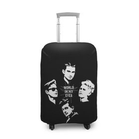 Чехол для чемодана 3D с принтом Depeche mode(world in my eyes) в Петрозаводске, 86% полиэфир, 14% спандекс | двустороннее нанесение принта, прорези для ручек и колес | depeche mode | music | альтернатива | музыка | рок