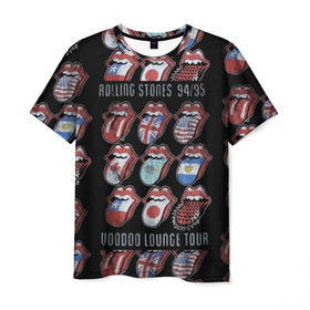Мужская футболка 3D с принтом The Rolling Stones в Петрозаводске, 100% полиэфир | прямой крой, круглый вырез горловины, длина до линии бедер | англия | аргентина | блюз рок | канада | мик джаггер | музыка | песни | психоделический рок | ритм н блюз | рок | рок н ролл | ролинг | рот | стоун | стоунз | сша | флаг | язык | япония