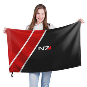 Флаг 3D с принтом N7 в Петрозаводске, 100% полиэстер | плотность ткани — 95 г/м2, размер — 67 х 109 см. Принт наносится с одной стороны | 