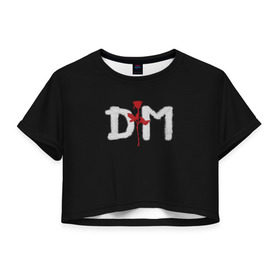 Женская футболка 3D укороченная с принтом Depeche mode в Петрозаводске, 100% полиэстер | круглая горловина, длина футболки до линии талии, рукава с отворотами | depeche mode | music | альтернатива | музыка | рок