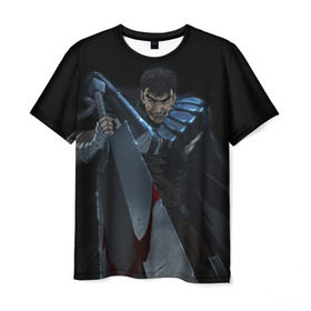 Мужская футболка 3D с принтом Берсерк в Петрозаводске, 100% полиэфир | прямой крой, круглый вырез горловины, длина до линии бедер | anime | berserk | kenpuu denki berserk | берсерк