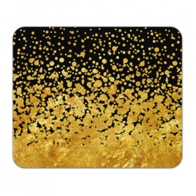Коврик прямоугольный с принтом Золотой в Петрозаводске, натуральный каучук | размер 230 х 185 мм; запечатка лицевой стороны | блеск | блестки | желтый | круги | перетекание | россыпь | черный
