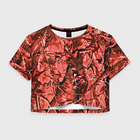 Женская футболка 3D укороченная с принтом camouflage texture в Петрозаводске, 100% полиэстер | круглая горловина, длина футболки до линии талии, рукава с отворотами | армия | камуфляж | пиксели | силовые структуры | текстуры | хаки