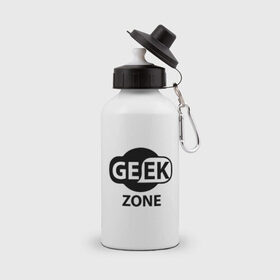 Бутылка спортивная с принтом Geek zone в Петрозаводске, металл | емкость — 500 мл, в комплекте две пластиковые крышки и карабин для крепления | 8 bit | atari | dendy | gamer | geek | nintendo | pac man | retro gamer | sega | атари | денди | нинтендо | сега | скелет