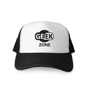 Кепка тракер с сеткой с принтом Geek zone в Петрозаводске, трикотажное полотно; задняя часть — сетка | длинный козырек, универсальный размер, пластиковая застежка | Тематика изображения на принте: 8 bit | atari | dendy | gamer | geek | nintendo | pac man | retro gamer | sega | атари | денди | нинтендо | сега | скелет