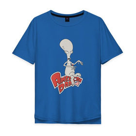 Мужская футболка хлопок Oversize с принтом American Dad в Петрозаводске, 100% хлопок | свободный крой, круглый ворот, “спинка” длиннее передней части | american dad | американский папаша | мультсериал