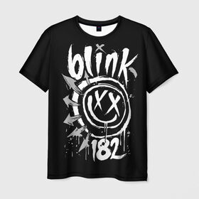 Мужская футболка 3D с принтом Blink-182 в Петрозаводске, 100% полиэфир | прямой крой, круглый вырез горловины, длина до линии бедер | blink | california | pop | punk | rock | группа | калифорния | панк | рок