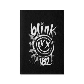 Обложка для паспорта матовая кожа с принтом Blink-182 в Петрозаводске, натуральная матовая кожа | размер 19,3 х 13,7 см; прозрачные пластиковые крепления | Тематика изображения на принте: blink | california | pop | punk | rock | группа | калифорния | панк | рок