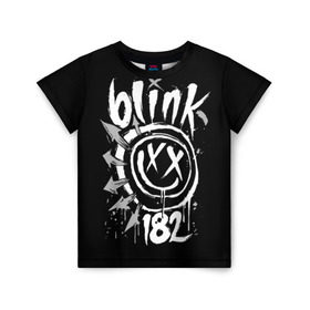 Детская футболка 3D с принтом Blink-182 в Петрозаводске, 100% гипоаллергенный полиэфир | прямой крой, круглый вырез горловины, длина до линии бедер, чуть спущенное плечо, ткань немного тянется | blink | california | pop | punk | rock | группа | калифорния | панк | рок