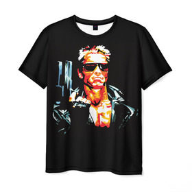 Мужская футболка 3D с принтом Terminator Combat Sambo 3D в Петрозаводске, 100% полиэфир | прямой крой, круглый вырез горловины, длина до линии бедер | терминатор