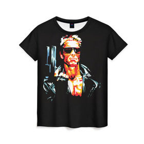 Женская футболка 3D с принтом Terminator Combat Sambo 3D в Петрозаводске, 100% полиэфир ( синтетическое хлопкоподобное полотно) | прямой крой, круглый вырез горловины, длина до линии бедер | терминатор