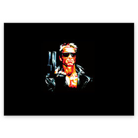 Поздравительная открытка с принтом Terminator Combat Sambo 3D в Петрозаводске, 100% бумага | плотность бумаги 280 г/м2, матовая, на обратной стороне линовка и место для марки
 | Тематика изображения на принте: терминатор